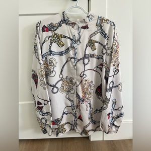 BRAND NEW CHAIN PRINTED BLOUSE